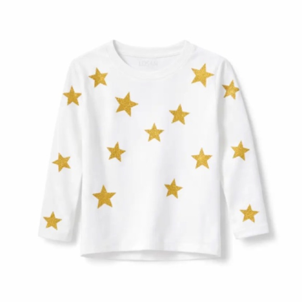 Kids' Long Sleeve Shirt with Gold Stars